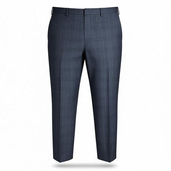 NWT* Men's Theory Blue Multi Kingston Wool Plaid Pants 38 $265 Retail (*read) - Picture 1 of 10